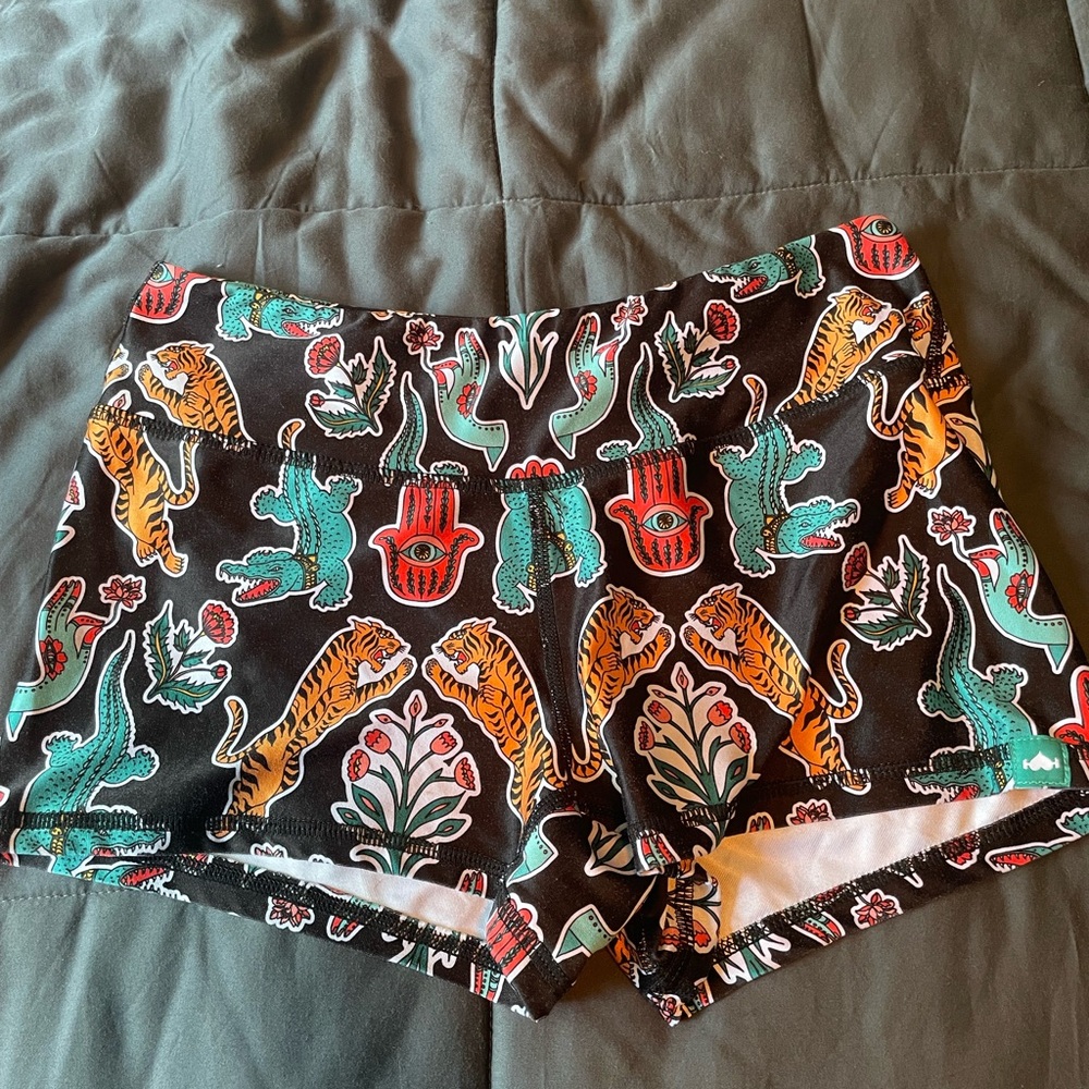 WODBottom CrossFit Shorties in Traditional Tattoo Style Print